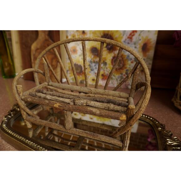 Wooden ( Made of Branches) - accent seat40 - Picture 5 of 7